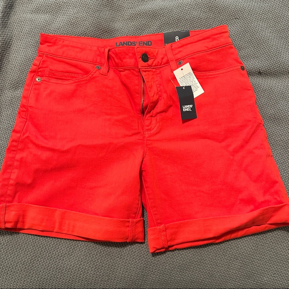 Land’s End Mid Rise Cuff Jean Shorts